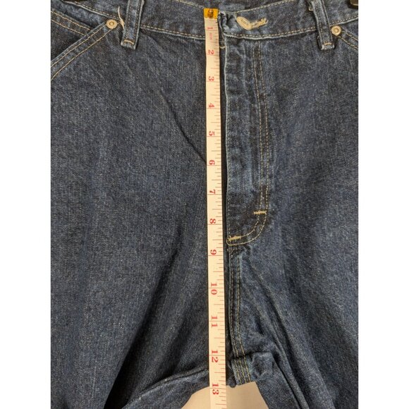 Vintage Wrangler Jeans Mens 33x29 (Altered) Blue Carpenter Denim - Picture 7 of 10